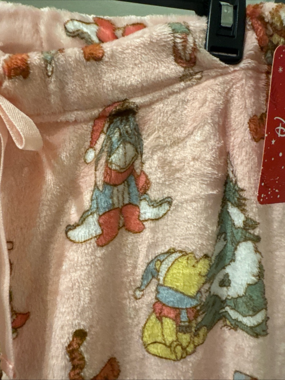 Disney Pink Plush womens  Pajama Pants - Cozy Holiday Print - Picture 5 of 5